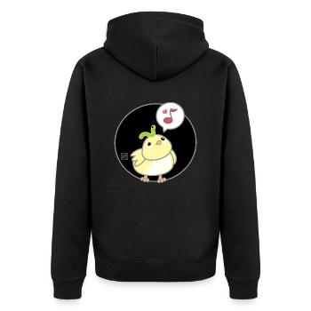 Oiseau Coréen - Style Japonais 02 - Veste à capuche bio Premium Unisexe - noir - Dos - Nico (187cm)