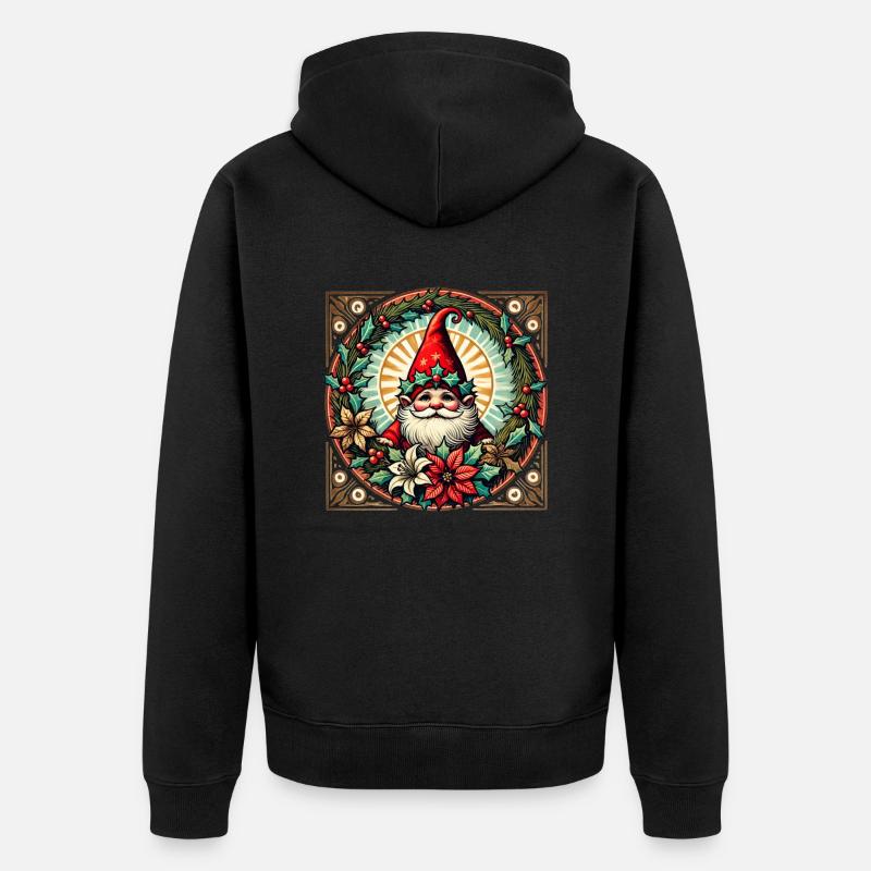 Gnome de Noël - Veste à capuche bio Premium Unisexe - noir