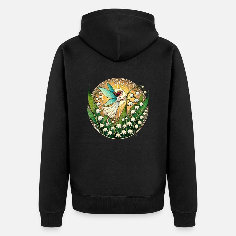 Fée muguet - Veste à capuche bio Premium Unisexe - noir