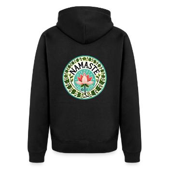 Namasté - Veste à capuche bio Premium Unisexe - noir - Dos - Nico (187cm)