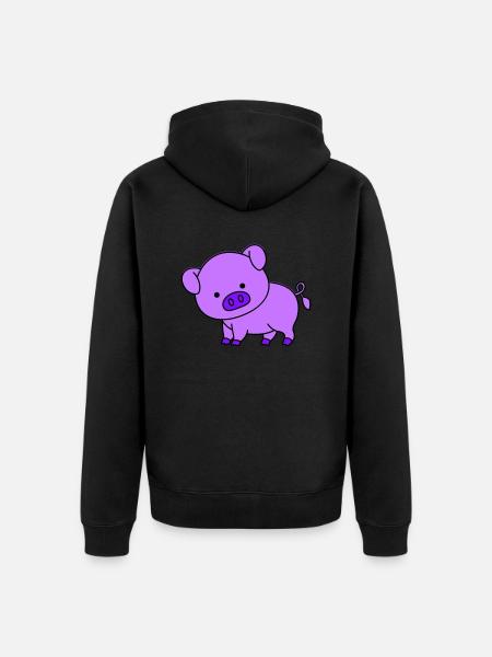 Cochon - Veste à capuche bio Premium Unisexe - noir