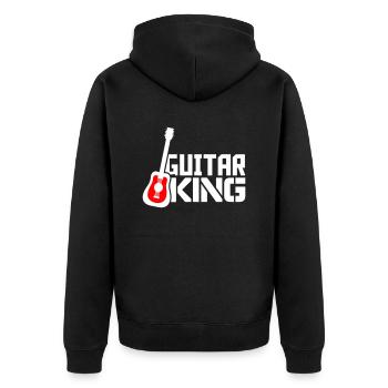 Guitar King Guitars Playing Guitarist King Music - Unisex Premium Organic Zip Hoodie - black - Back - Nico (187cm)
