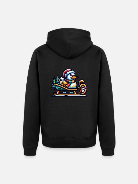 Sweet Duck Christmas - Unisex Premium Organic Zip Hoodie - black