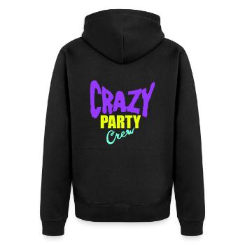 Crazy Party Crew Folles Célébrations Équipe Amis Fun - Veste à capuche bio Premium Unisexe - noir - Dos - Nico (187cm)