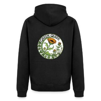 Reine verte - Veste à capuche bio Premium Unisexe - noir - Dos - Nico (187cm)