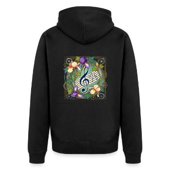 Clé de sol - Veste à capuche bio Premium Unisexe - noir - Dos - Nico (187cm)