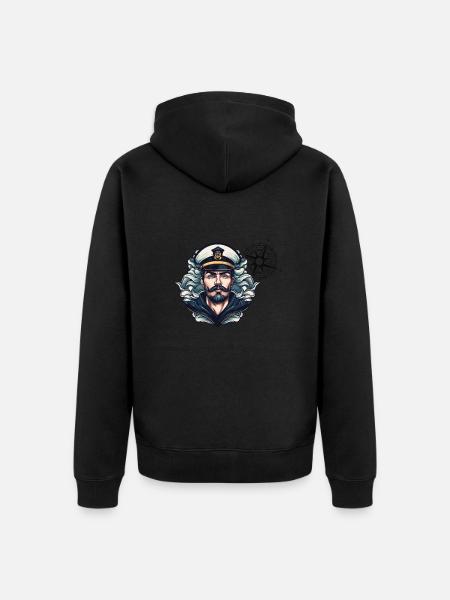 Kapitän Captain Seemann - Unisex Premium Organic Zip Hoodie - black