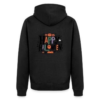 Happy Halloween - Veste à capuche bio Premium Unisexe - noir - Dos - Nico (187cm)