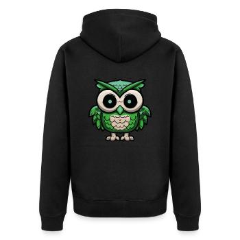 hibou hibou hibou hibou hibou de nuit - Veste à capuche bio Premium Unisexe - noir - Dos - Nico (187cm)