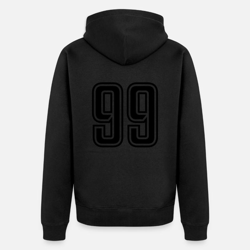 99 - Veste à capuche bio Premium Unisexe - noir