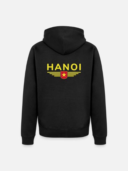 Fan de Vietnam, Atuendo Diseño de Camiseta - Chaqueta con capucha prémium ecológica unisex - negro