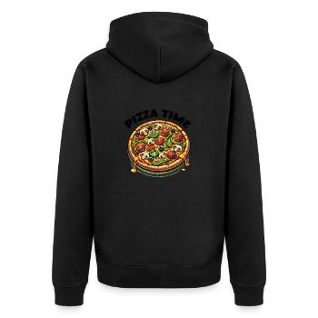 L’heure de la pizza - Veste à capuche bio Premium Unisexe - noir - Dos - Nico (187cm)