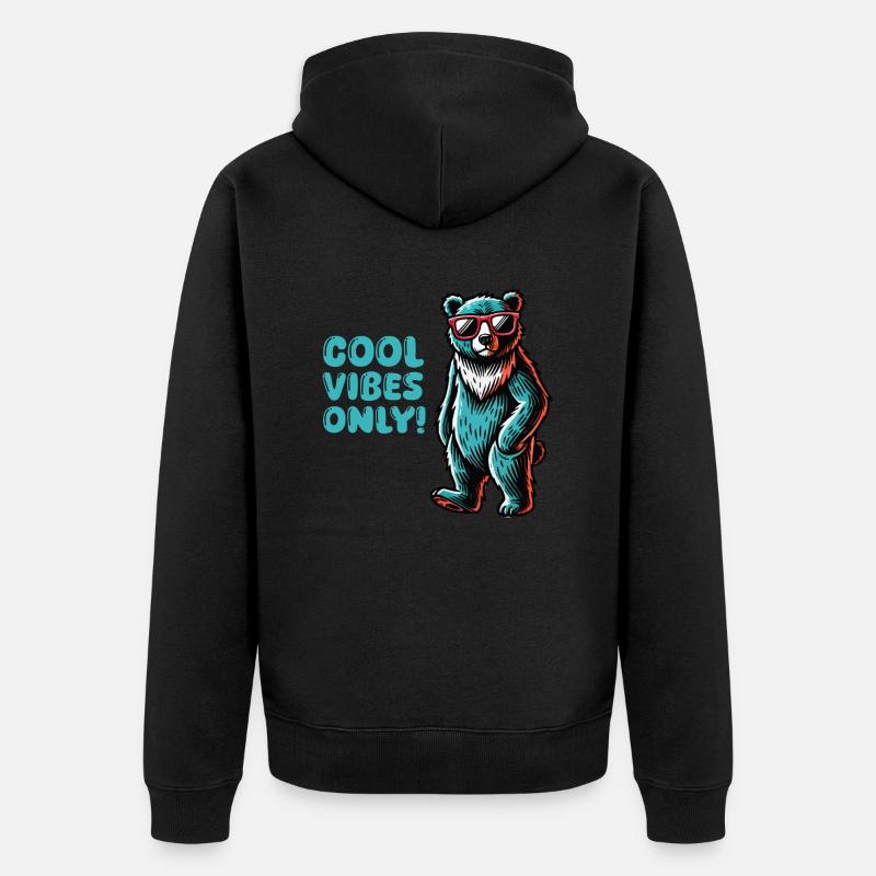 ours cool - Veste à capuche bio Premium Unisexe - noir