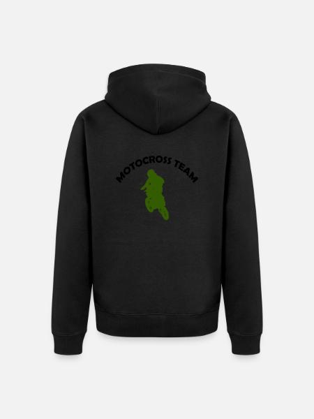 Motocross Racing Team - Unisex Premium Organic Zip Hoodie - black