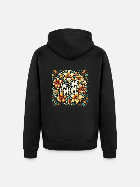 Tolle Mama - Unisex Premium Bio Zip Hoodie - Schwarz