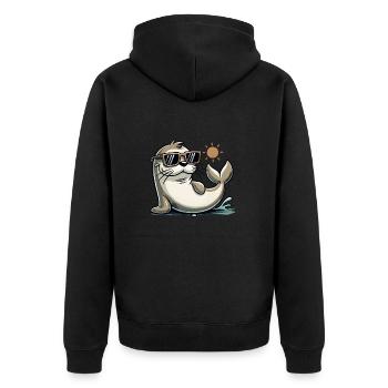 Lunettes de soleil Seal - Veste à capuche bio Premium Unisexe - noir - Dos - Nico (187cm)
