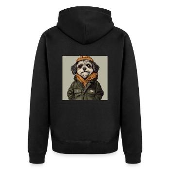 Mon ami Jakop - Veste à capuche bio Premium Unisexe - noir - Dos - Nico (187cm)
