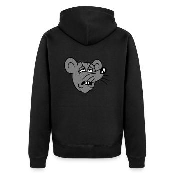 Mouse exhausted sad desperately tired suffering sweet - Unisex Premium Organic Zip Hoodie - black - Back - Nico (187cm)