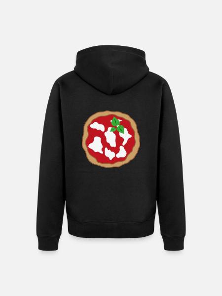 Pizza - Unisex Premium Bio Zip Hoodie - Schwarz