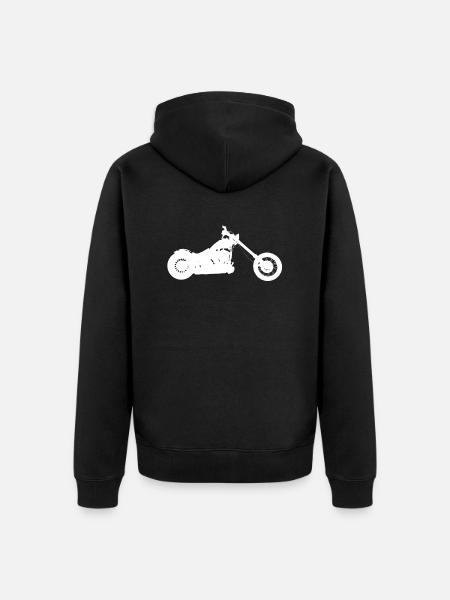 Harrikka softail chopper - Unisex Premium Organic Zip Hoodie - black