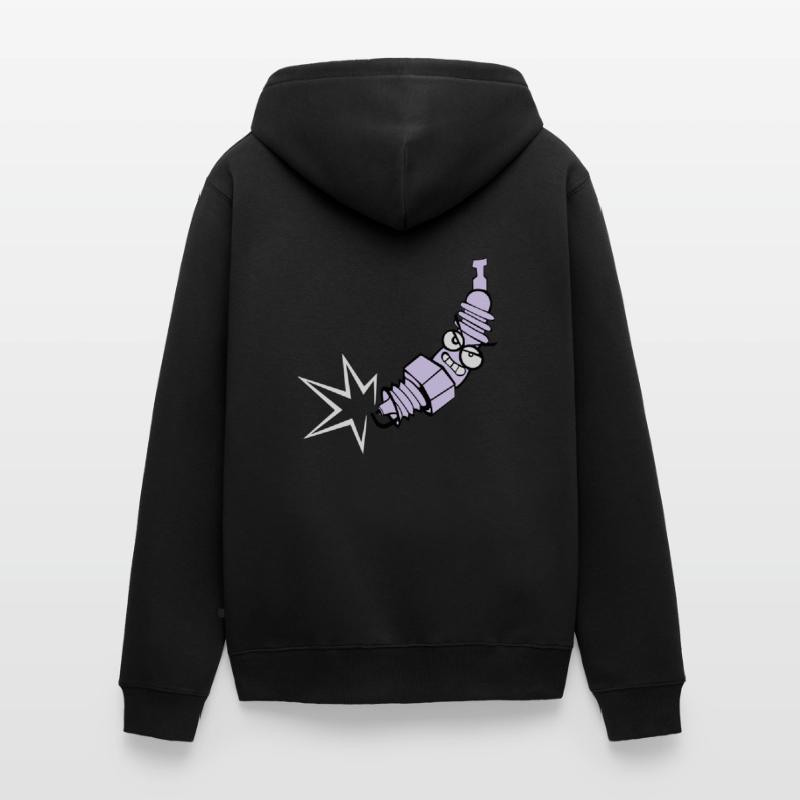 Spark plug with color changing function Unisex Premium Organic Zip Hoodie
