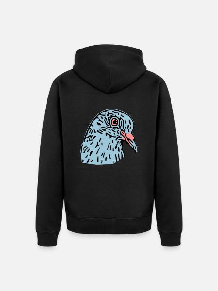 pigeonnot - Unisex Premium Organic Zip Hoodie - black