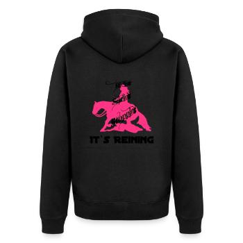 riding_sliding_stopping - Veste à capuche bio Premium Unisexe - noir - Dos - Nico (187cm)