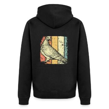 Pigeon - Veste à capuche bio Premium Unisexe - noir - Dos - Nico (187cm)