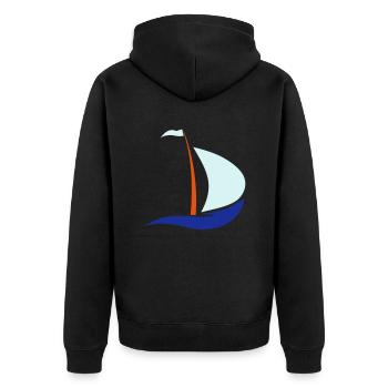 bateau à voile - Veste à capuche bio Premium Unisexe - noir - Dos - Nico (187cm)