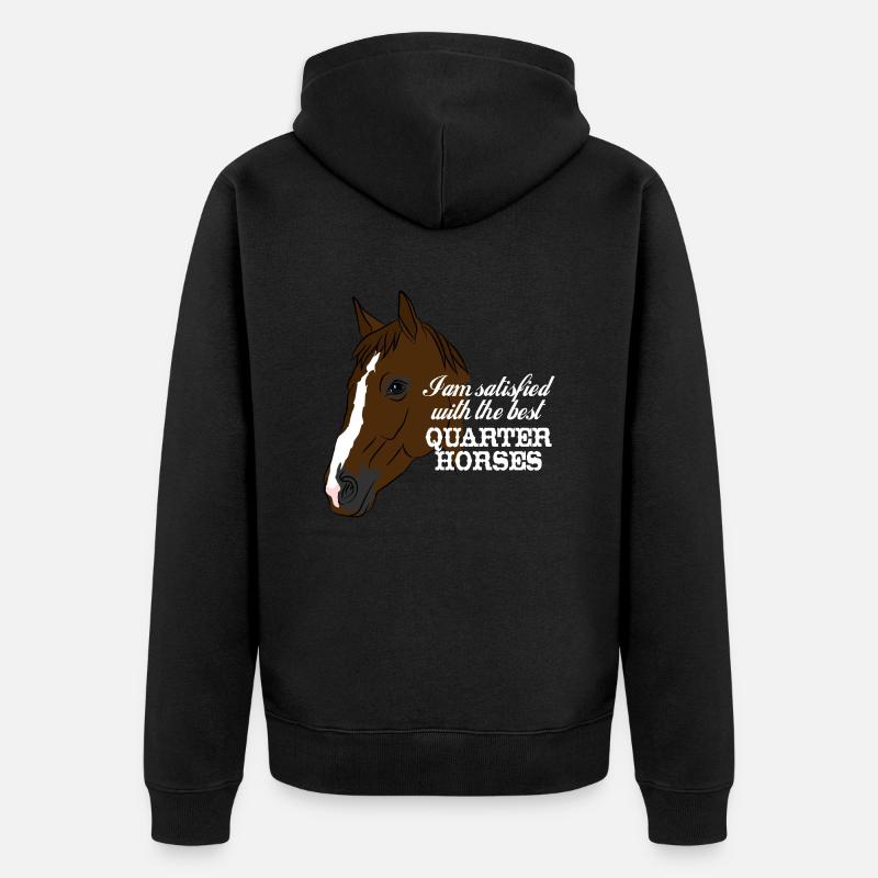 QUARTIER DES CHEVAUX - Veste à capuche bio Premium Unisexe - noir