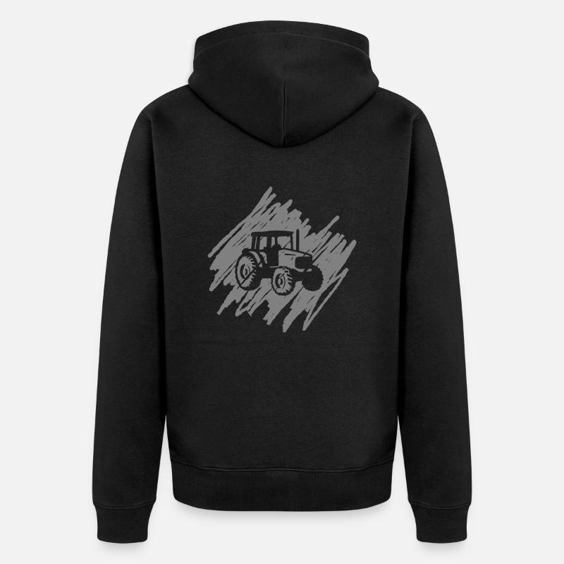 tracteur - Veste à capuche bio Premium Unisexe - noir