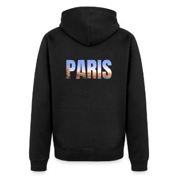 Paris City - Veste à capuche bio Premium Unisexe - noir - Dos - Nico (187cm)