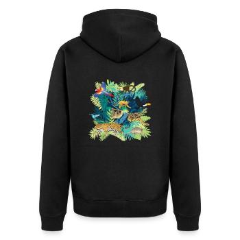 South America Jungle Light - Veste à capuche bio Premium Unisexe - noir - Dos - Nico (187cm)