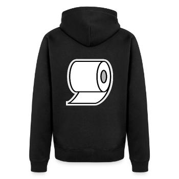 Papier toilette, papier toilette, corona, hamsters. - Veste à capuche bio Premium Unisexe - noir - Dos - Nico (187cm)