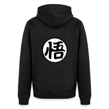 Kanji GO - Veste à capuche bio Premium Unisexe - noir - Dos - Nico (187cm)