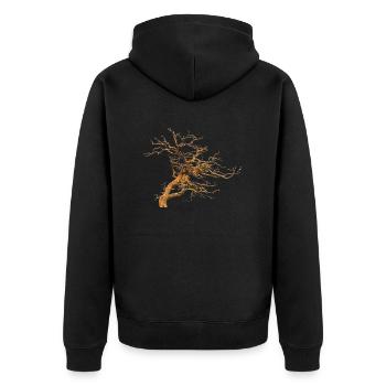 Arbre - Veste à capuche bio Premium Unisexe - noir - Dos - Nico (187cm)