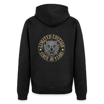 40 Wolf Limited Edition clear - Veste à capuche bio Premium Unisexe - noir - Dos - Nico (187cm)