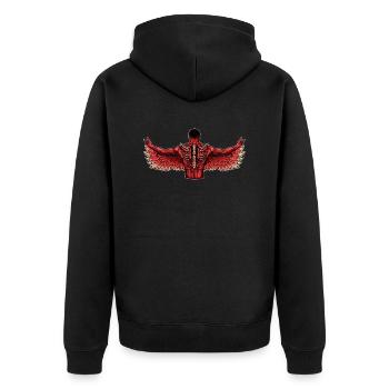 Wikinges Sangagues Göttheit Germanisch Nordisch - Veste à capuche bio Premium Unisexe - noir - Dos - Nico (187cm)
