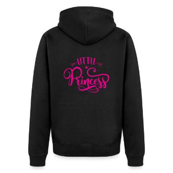 Little Princess - Unisex Premium Bio Zip Hoodie - Schwarz - Hinten - Nico (187cm)
