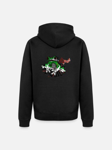 Frog frog - Unisex Premium Organic Zip Hoodie - black