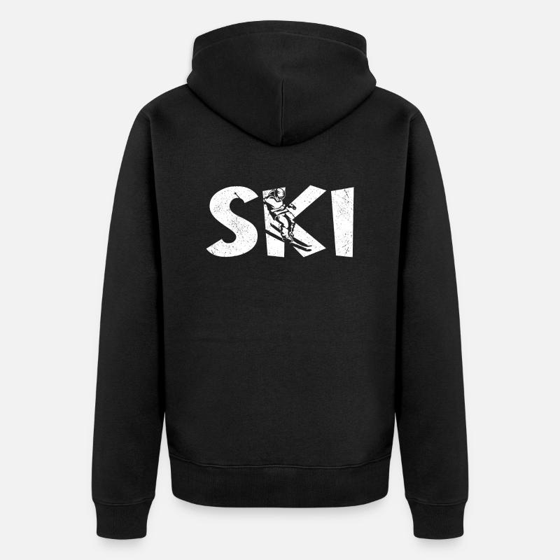 Ski - Veste à capuche bio Premium Unisexe - noir