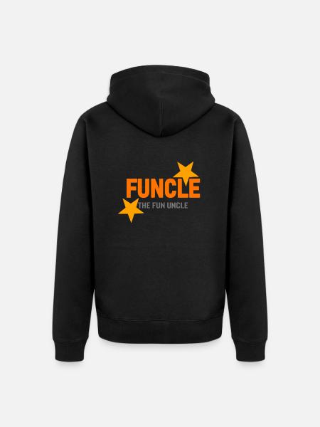 funcle the fun uncle - Unisex Premium Organic Zip Hoodie - black