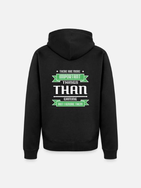 sports old gamepad online the gaming beaver - Unisex Premium Organic Zip Hoodie - black