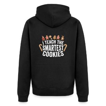 I Teach the Smartest Cookies Teaching Teacher Chri - Unisex Premium Bio Zip Hoodie - Schwarz - Hinten - Nico (187cm)