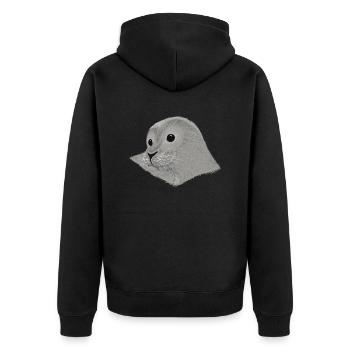 Sceau Kleenes - Veste à capuche bio Premium Unisexe - noir - Dos - Nico (187cm)