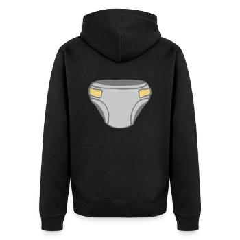 Conception de clipart de couche - Veste à capuche bio Premium Unisexe - noir - Dos - Nico (187cm)