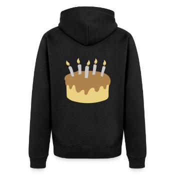 Gâteau d’anniversaire aux 5 bougies - Veste à capuche bio Premium Unisexe - noir - Dos - Nico (187cm)