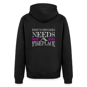 axes carpenter work tshirts carpenter funny - Unisex Premium Organic Zip Hoodie - black - Back - Nico (187cm)