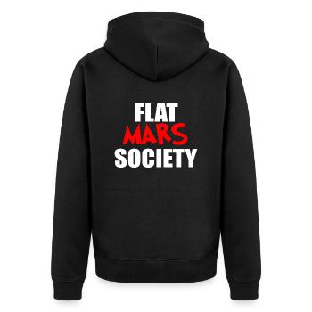 flat mars citation drôle - Veste à capuche bio Premium Unisexe - noir - Dos - Nico (187cm)