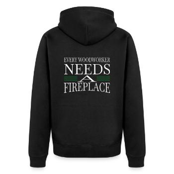 sweats à capuche et sweat-shirts de charpentier - Veste à capuche bio Premium Unisexe - noir - Dos - Nico (187cm)